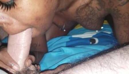Ebony escort from skip the games eating tht bwc up