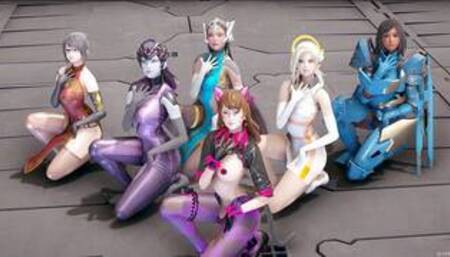 [MMD] Red Velvet - Red Flavor StripDance Dva Mercy Pharah Mei Symmetra Widowmaker Overwatch Hentai