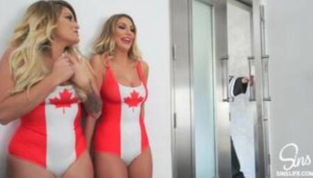 SinsLife - Beautiful w/ Great Tits, Fucking Huge Dick Hockey Player