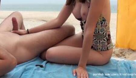 Sex on the Beach S1Ep2: Handjob on Public Beach