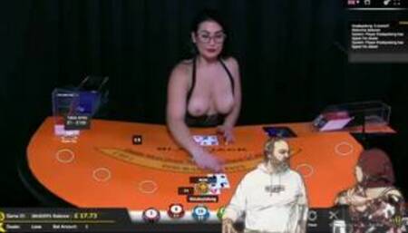 Random Chat While Playing Naked BlackJack At The PornHub Casino