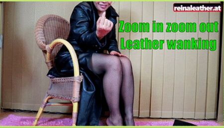 Zoom in zoom out leather wanking outfit