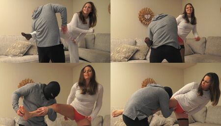 4k Female Burglar Tries to Fight Off Male With Kicks