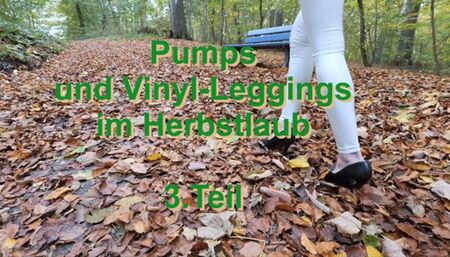Pumps and vinyl leggings in autumn leaves, part 3 - Pumps und Vinyl-Leggings im Herbstlaub, Teil 3