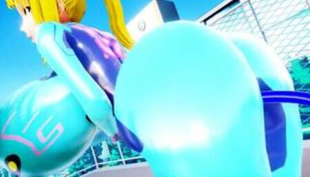 Imbapovi - Samus in Zero Suit - Water Filling Breast Expansion 1