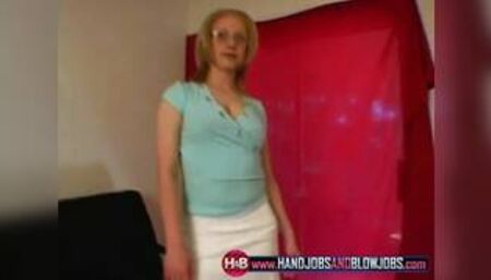 Jessika jerks off dick in POV session