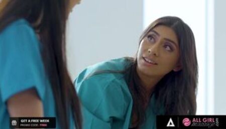 ALL GIRL MASSAGE - Naturally Stacked Lena Paul Has A Hard Threesome With Her Employee Violet Myers