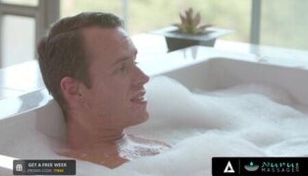 NURU MASSAGE - Stacked Ginger Krissy Lynn Rides Her Hung Client During Employee's Performance Review