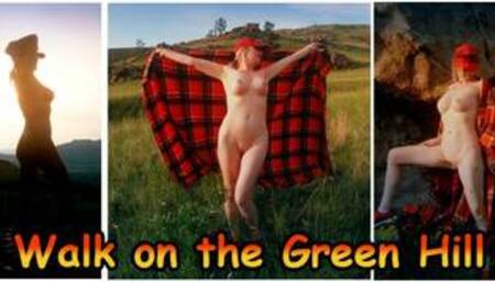 Tiffany walks naked on the hills and rocks and gets fucked in nature