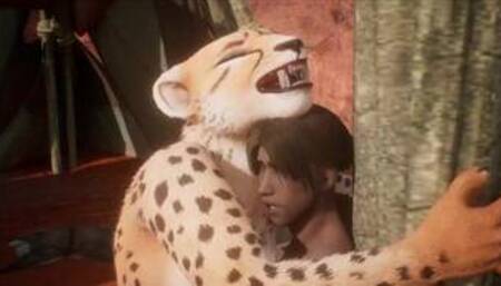 Realisitc furry suit domination
