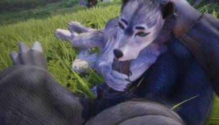 Furry Female Wolf & Rhino Fuck Hard (Some Pee) | Wild Life Furries