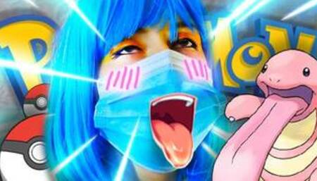 Pokemon coach caught an orgasm with a plug in the ass - Pokemon Cosplay