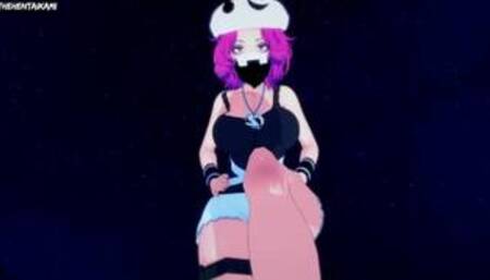 Hentai POV Feet Team Skull Grunt from Pokemon Captured You On The Roof!