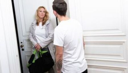 Boy lets moms sexy girlfriend take a shower at his place