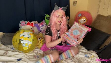 Kuromi Blows Up My Melody Inflatable Swim Ring