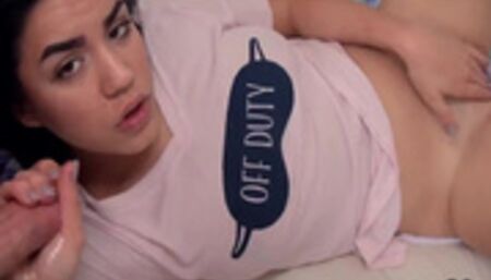 STROKIES Kinky 19yo brunette Monica Sage shows off that booty and gives a POV tug job