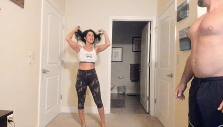 cum on my yoga pants