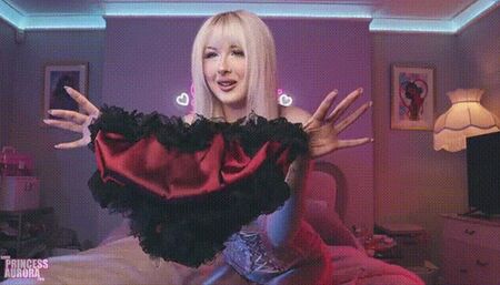 Your pissy sissy uniform - Satin cock-hole panties