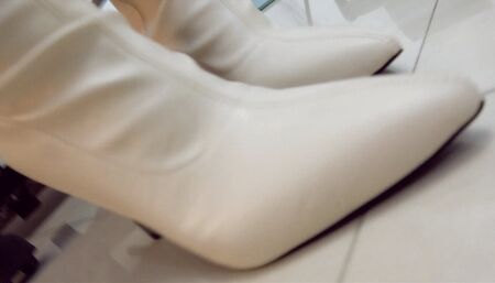 LCT_011c  LingS Black  pantyhose Step on the face white Boots Trampling head  C