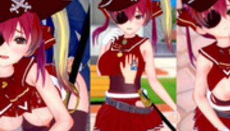 [Hentai Game Koikatsu! ]Have sex with Big tits Vtuber Houshou Marine.3DCG Erotic Anime Video.