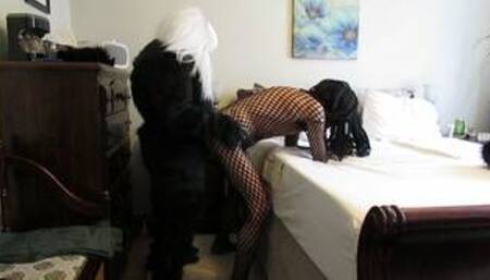 Strapon butt fucking furry cliown...