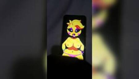 Toy Chica nude boobs cum tribute