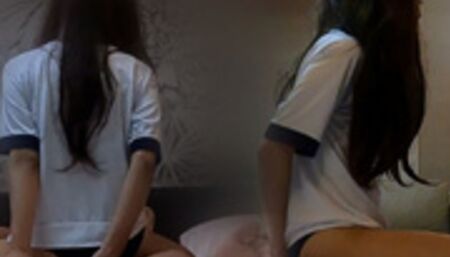 #20 黒髪美女、メンエスで働く後輩にブルマ姿でマッサージしてもらったらSEXできた♡I could have sex with a beautiful Japanese with dark hair