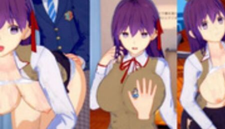 [Hentai Game Koikatsu! ]Have sex with Fate Big tits Sakura Matou.3DCG Erotic Anime Video.