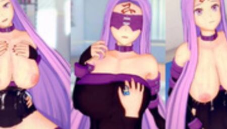 [Hentai Game Koikatsu! ]Have sex with Fate Big tits Medusa.3DCG Erotic Anime Video.