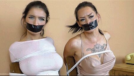 Kat & Tatti in: Private Eye Beauties All Waylaid by the Handkerchief MadMan - No OutBound Calls, Ladies! (Lost Tape Cut) (HD)