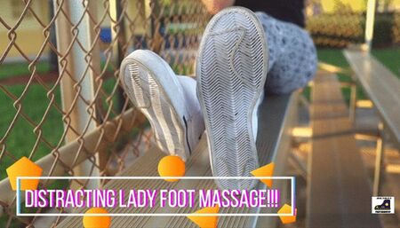 Annoying lady gets a Foot Massage