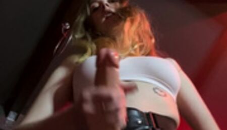 Suck my dick and jerk off. Russian JOI with strap-on [ENG SUBS]