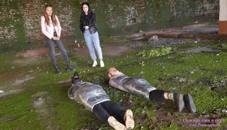 NICOLE and PAMELA - Humiliation of two worms for fun! (4K)