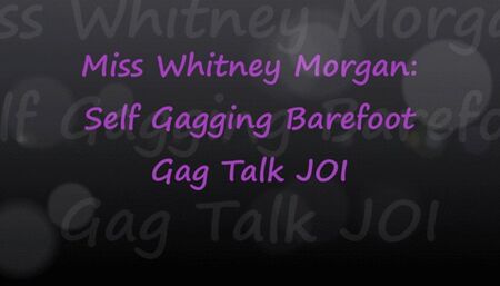 Whitney: Self Gagged & Tape Bondage Barefoot JOI 2