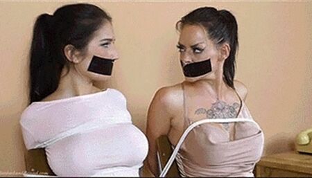 Kat & Tatti in: Private Eye Beauties All Waylaid by the Handkerchief MadMan - No OutBound Calls, Ladies! (Lost Tape Cut) (WMV)