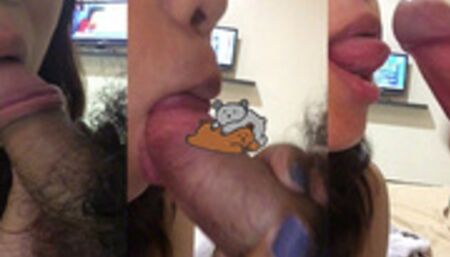 ThaiGirl Blowjob How to Creampie BBW - BearBlur - น้องหมีสอนอมจนเสร็จ แตกคาปาก