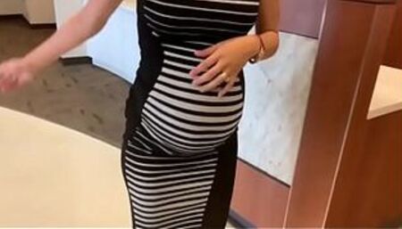 Fucking pregnant in bathroom