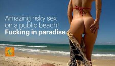 RISKY SEX ON THE BEACH! ALMOST GOT CAUGHT WHILE FUCKING A PERFECT ASS ON PUBLIC - SASSY AND RUPHUS