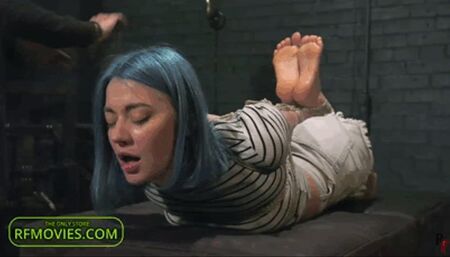 Alexa - First time hogtied and getting bastinado for her sexy feet (FULL HD MP4)