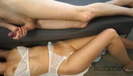 LONG JERK OFF AND CUM ON THE GORGEOUS TITS OF MY SEXY WOMAN FULL HD - ICAMSHOT