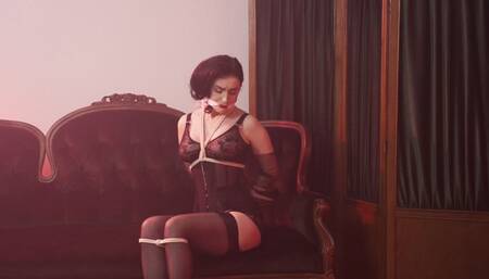 The maid tied her Mistress with ropes (1080p)