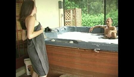 part 1,  Sexy footjob in the jacuzzi