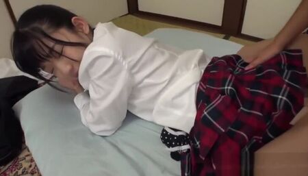 Petite Yuna Himekawa Fucked In Her Uniform Flat Chested Teen Who Gets Face Full Of Cum
