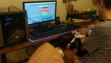 Working on a song while getting a bj/fucking