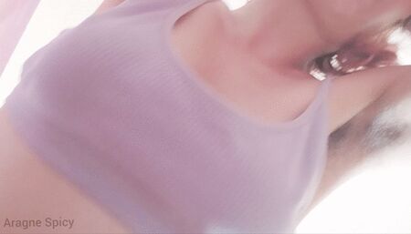 Tits playing and bondage