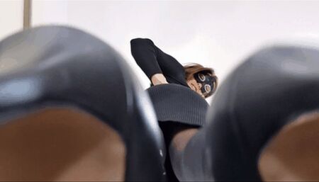 Trampling punishment for the shoe cleaning slave