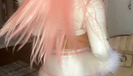 TS VIPER COSPLAY GWEN STACY SPIDER WOMAN BIMBO THIGH HIGH BOOTS MASK LATEX GLOVES SMOKING 120 MM