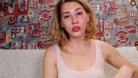 Gag on fingers and slap my face