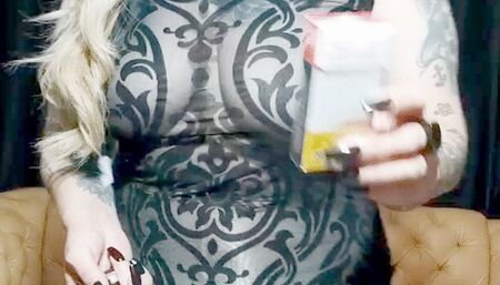 *Winston White Long *  Nose exhales * Long Drag * High heels *