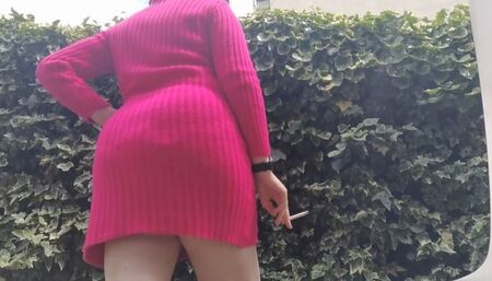 Diaper full of pee in a public garden